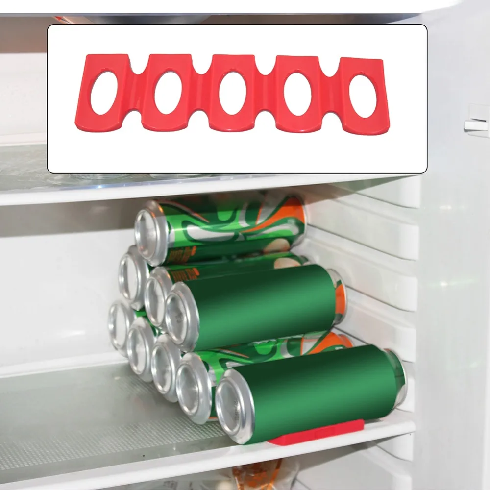 Wine Beer Fridge Cabinet - 赤いシリコンラックホルダーマット,ガジェット,ビール,ワインボトル,積み重ね可能なツール,赤いオーガナイザー