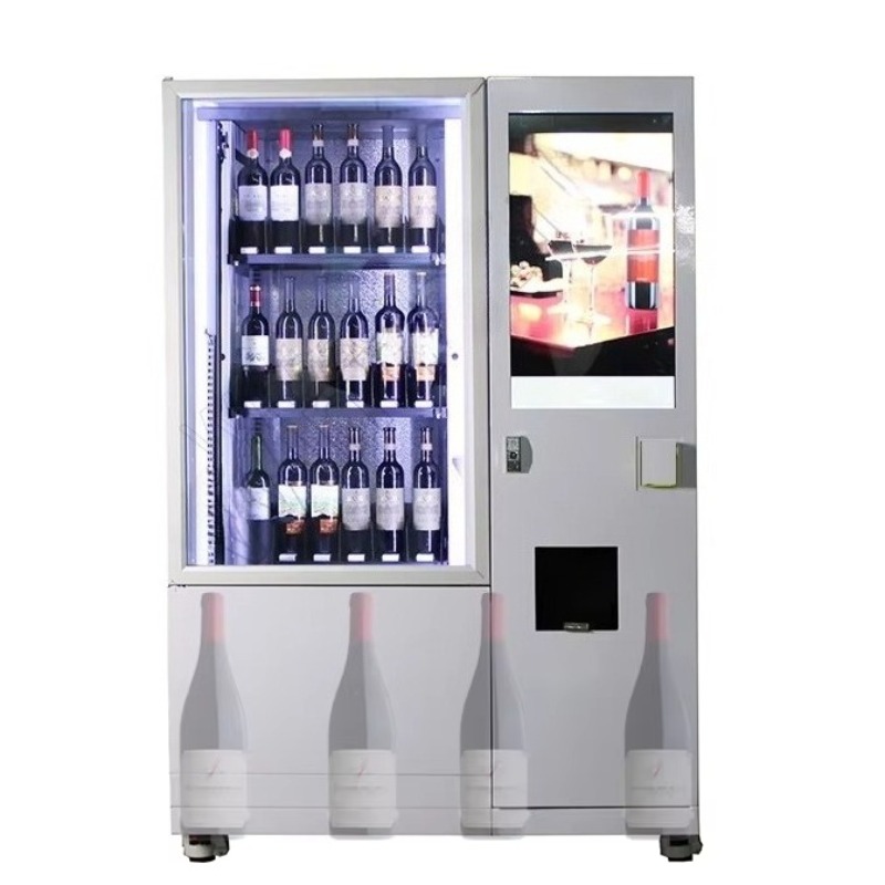 Wine To Beer Alcohol - カスタムスマート年齢確認リフトシステム搭載冷蔵庫自動販売機、ビール・赤ワイン用エレベーター付きアルコール自動販売機