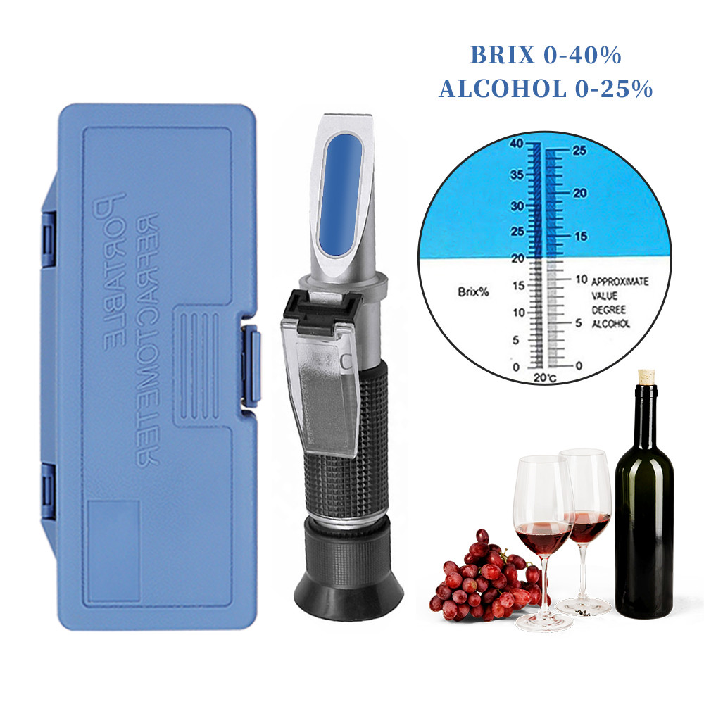 Wine To Beer Alcohol - ハンドヘルド 0 〜 40% 砂糖屈折計家庭用 0