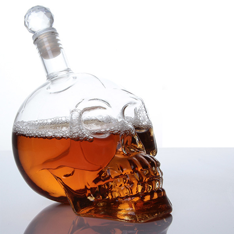 Wine Vodka Beer - クリエイティブスカルヘッドデカンタクリスタルボトルウォッカワインデカンタボトルワイングラスビールグラススピリッツカップウイスキー水ガラスバー