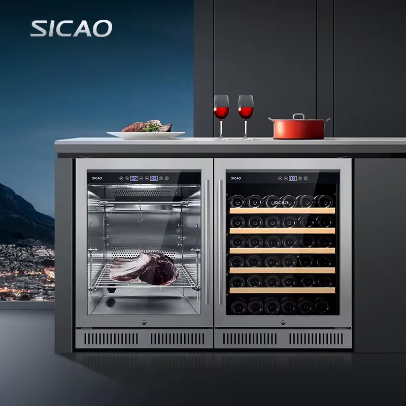 Wine Beer Fridge Cabinet - アンダーカウンター ドライエイジング冷蔵庫 ワインビールクーラー サイドバイサイド冷蔵庫 バーキャビネット 業務用