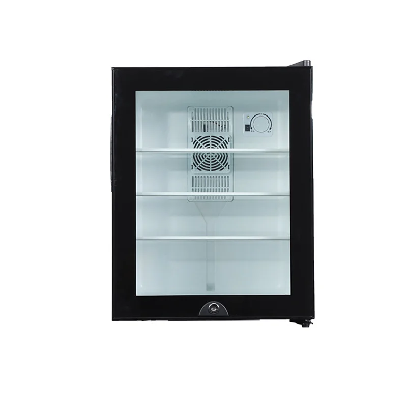 Wine Beer Cooler Fridge - ミニ冷蔵庫クーラー 40L 冷蔵庫ガラスドアビールソーダまたはワイン用 - 小型ドリンクディスペンサーマシン 0.3kWh/24H