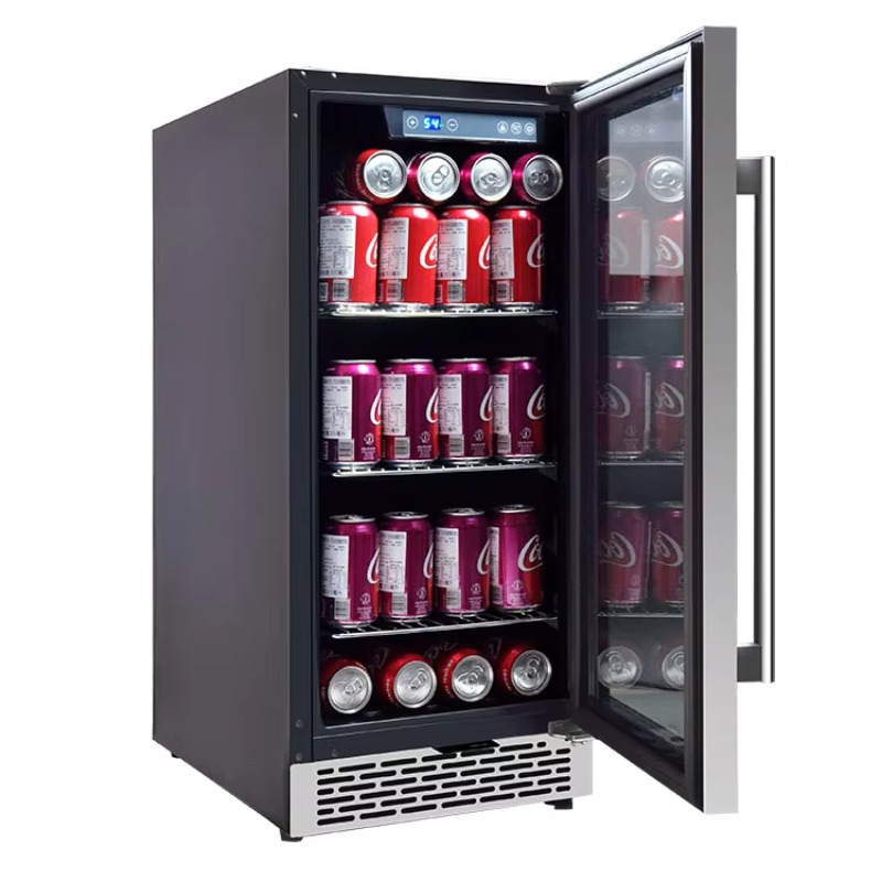 Wine Beer Fridge Cabinet - 小型ドリンクバー冷蔵庫 カスタム冷蔵庫 ガラス扉飲料クーラー ワイン/ビール保管庫