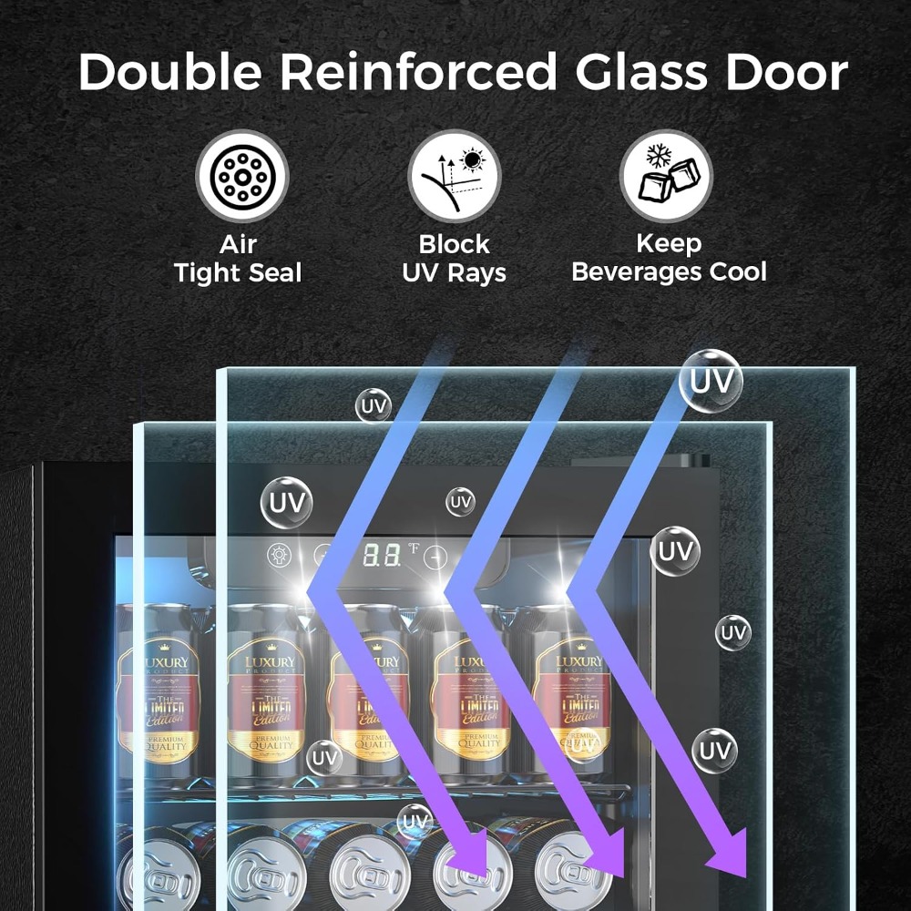 自立型ワインセラー 12本収納 50缶 ドリンククーラー ソ - Wine Beer Cooler Fridge のレビューと価格