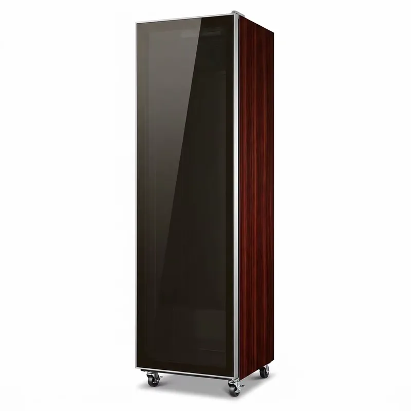 SFW認証 ローズウッド仕上げ シングルガラスドア 縦型ワイ - Wine Beer Cooler Fridge のレビューと価格