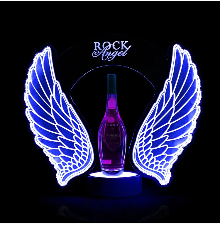 充電式LED点滅エンジェルウィングワインシャンパンボトル装飾 - Wine With Beer のレビューと価格