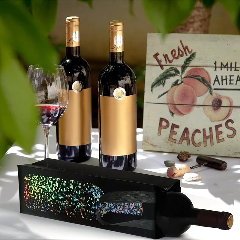    5PC 不織布シャンパンビール防水ギフトバッグカラー - Wine Beer House のレビューと価格