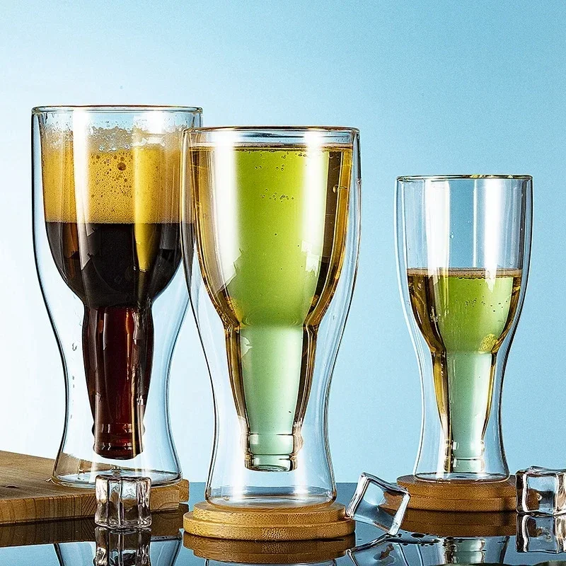 クリエイティブカクテルワイングラスマグ二重壁マグビールワイン - Wine Vodka Beer のレビューと価格
