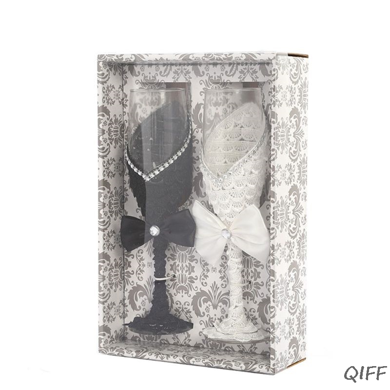 結婚式,誕生日,記念日のための手作りのお祝いのドレス,1ペア - Champagne Flute Pair のレビューと価格