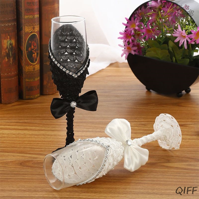 結婚式,誕生日,記念日のための手作りのお祝いのドレス,1ペア - Champagne Flute Pair のレビューと価格