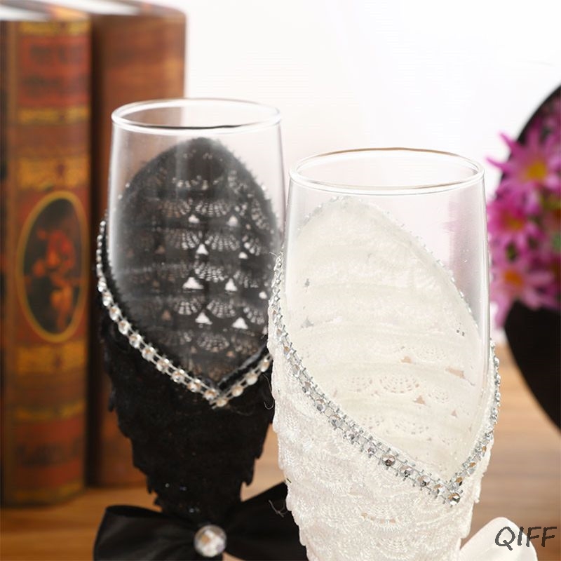 結婚式,誕生日,記念日のための手作りのお祝いのドレス,1ペア - Champagne Flute Pair のレビューと価格