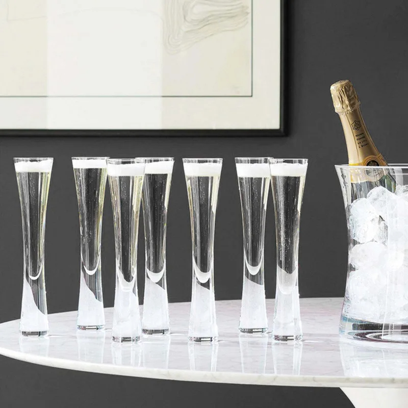 Ereganto シャンパングラス グリッターフルート クリ - Champagne Flute Pair のレビューと価格