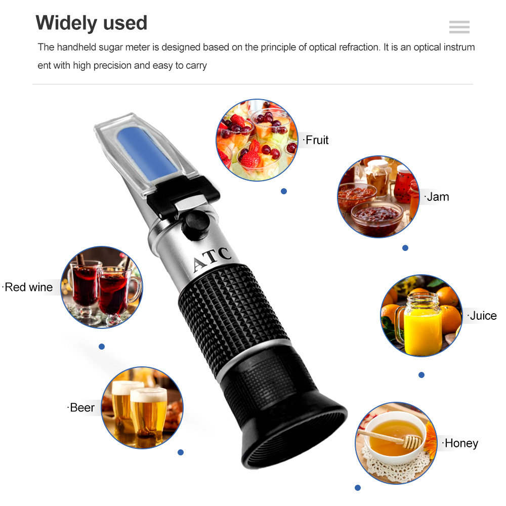 ハンドヘルドアルコール屈折計,濃度計,砂糖テスター,ビールと - Wine To Beer Alcohol のレビューと価格