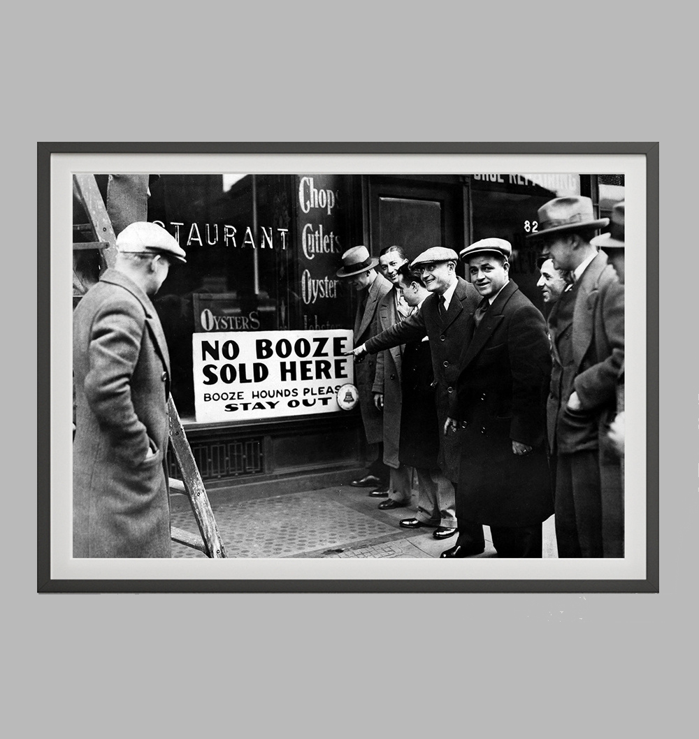 アメリカの禁酒時代（1920年代）の印刷物、白黒のヴィンテー - Wine Beer Photo のレビューと価格