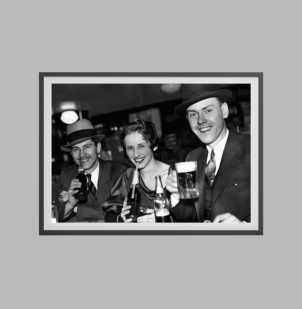 アメリカの禁酒時代（1920年代）の印刷物、白黒のヴィンテー - Wine Beer Photo のレビューと価格