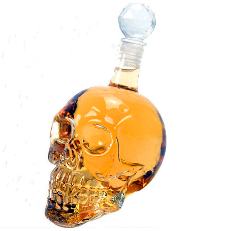 クリエイティブスカルヘッドデカンタクリスタルボトルウォッカワ - Wine Vodka Beer のレビューと価格