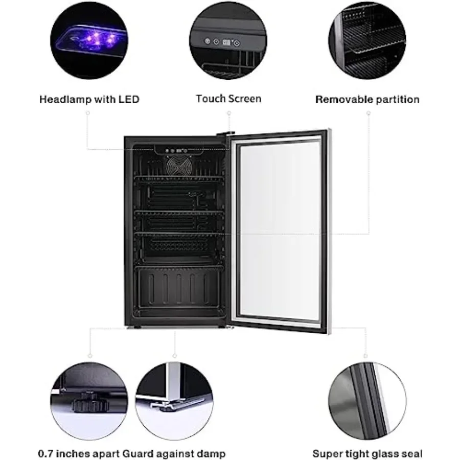 26本収納 130缶収納 ワインクーラー/キャビネット 飲料 - Wine Beer Cooler Fridge のレビューと価格