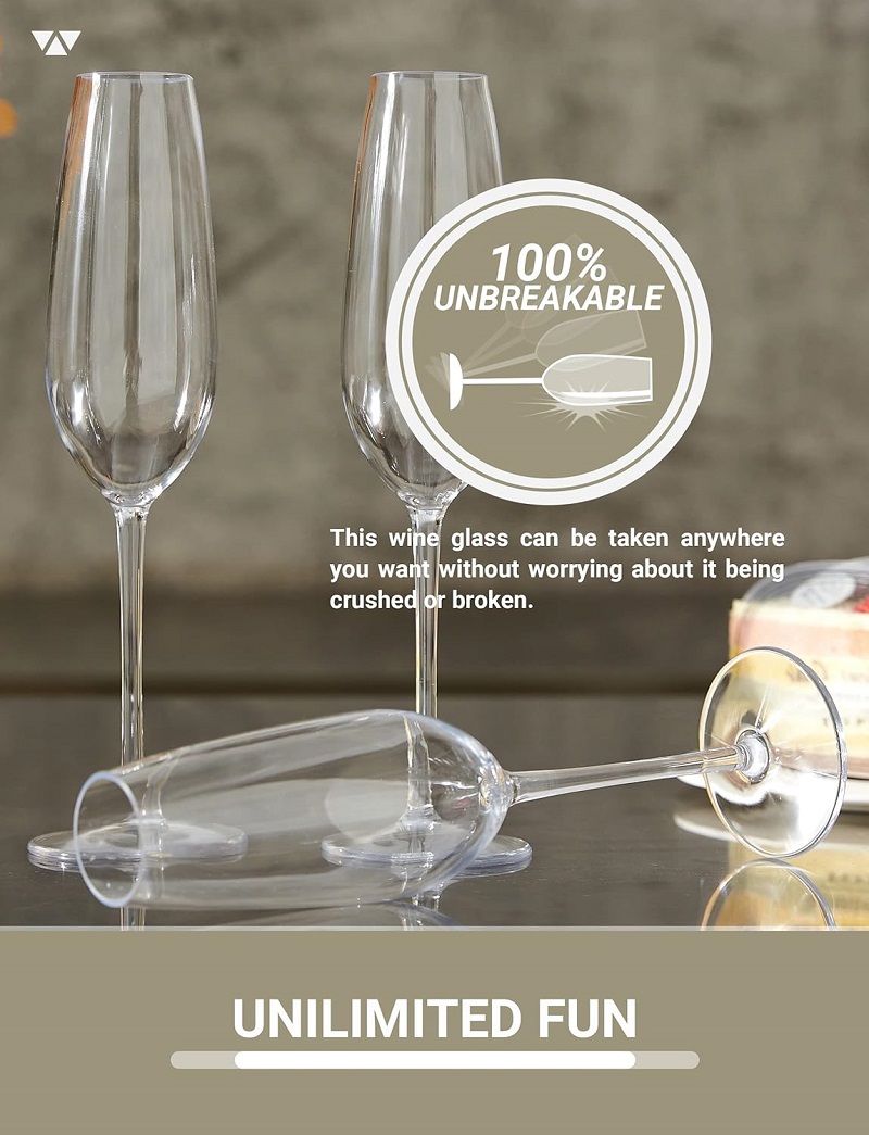 ミッキーリーアンブレイカブルシャンパン、トリタンプラスチック - Champagne Flute Pair のレビューと価格