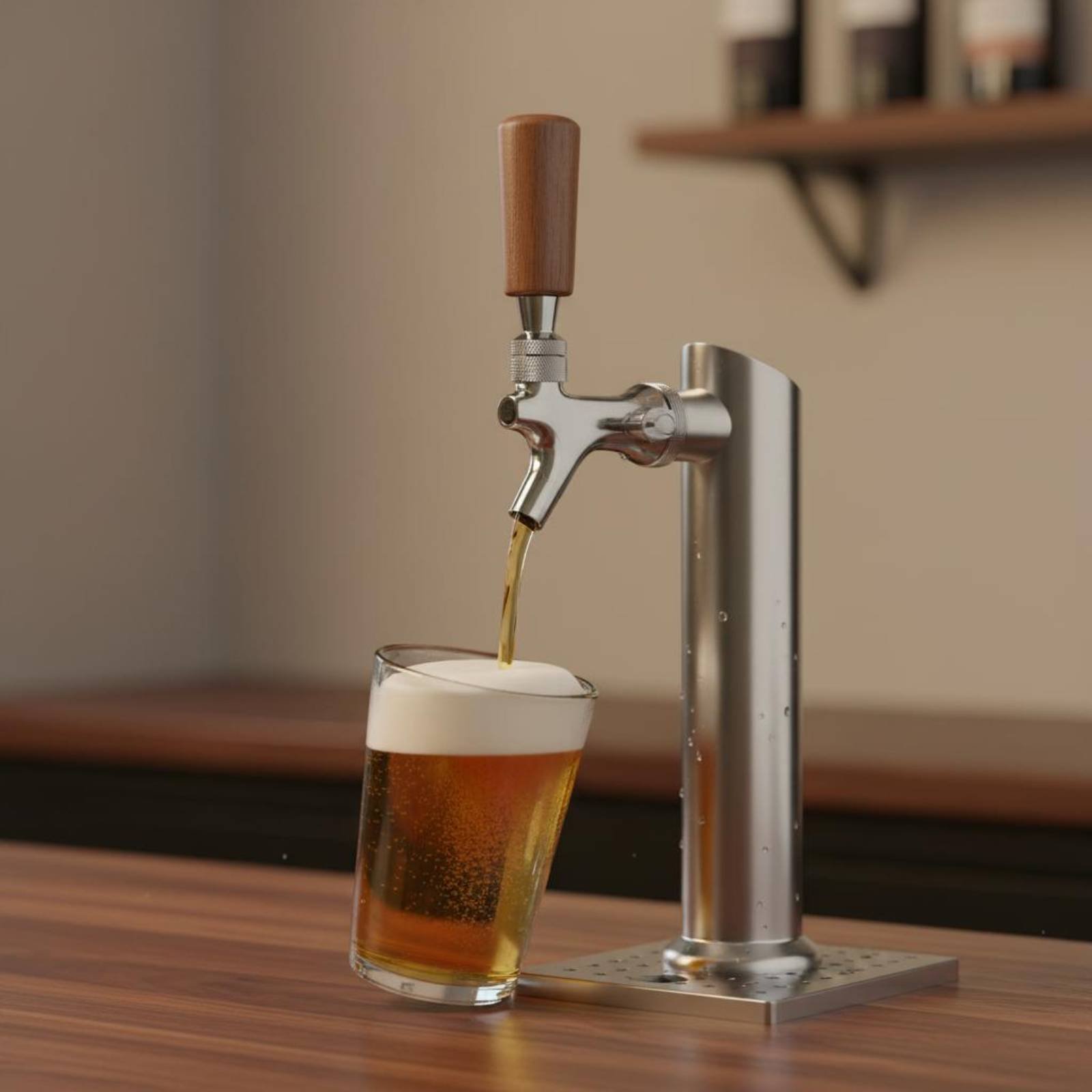 短い木製ビールハンドル、無垢材木製ビールタップハンドルバーア - Wine With Beer のレビューと価格