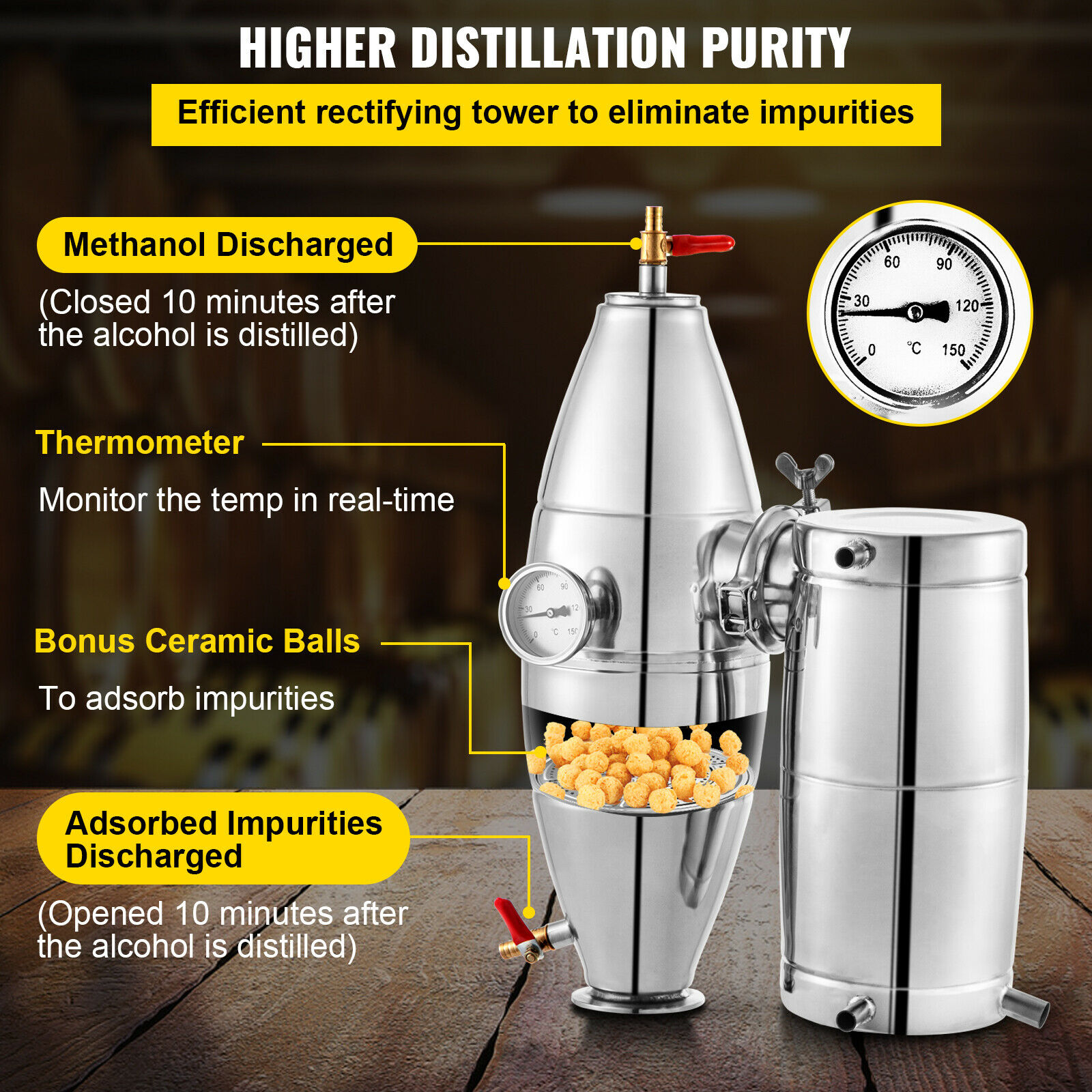 SucceBuy 20L-70L アルコール蒸留器マシン ビ - Wine Beer Distillation のレビューと価格